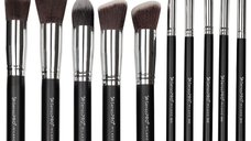 Set de 10 pensule de machiaj SensoPRO Black cu husa