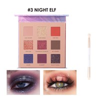 Trusa 9 farduri de pleoape Focallure Color The Life, #3 Night Elf - 2