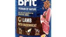 Brit Premium By Nature, Miel cu Hrişcă, Conservă hrană umedă fără cereale câini, (pate), 400g