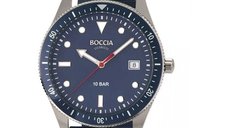 Ceas Barbatesc Boccia 3664-02 din Titan, 39mm, Rezistenta 10ATM