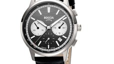 Ceas barbatesc Boccia 3734-01 din titan, cronograf, 40mm, rezistent la apa 5ATM
