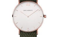 Ceas Paul Hewitt PH-SA-RSTW20M Unisex cu Cadran Alb si Curea Verde