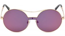 Ochelari de soare dama Web Eyewear WE0211-34Z cu rama rotunda aurie roz