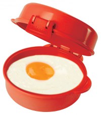 Bol plastic rotund cu capac pentru microunde Sistema Easy Eggs - 1
