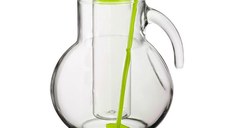 Carafa din sticla cu tub de gheata verde Bormioli Kufra 2 L