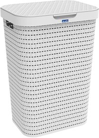 Cos rufe cu capac din plastic Alb Rotho Country 50 L - 1