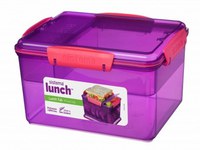 Cutie alimente plastic 4 compartimente Sistema Lunch 2.3L diverse culori - 1