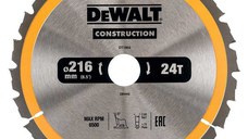 Disc DeWALT DT1952 pentru constructii 24Z 216x30mm