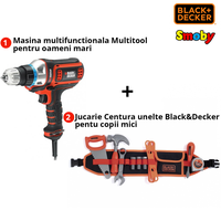Pachet Black+Decker Masina Multitool MT350K + Jucarie Smoby 7600360192 - 1