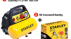Pachet Stanley: Compresor DN 200/8/6 Si Kit Accesorii Compresor 9045717STN