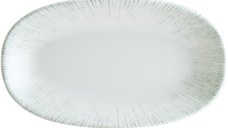 Platou oval portelan alb Bonna Iris 15 x 8.5 cm