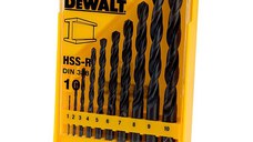 Set 10 burghie DeWALT DT5911 metal HSS-R 1-10mm
