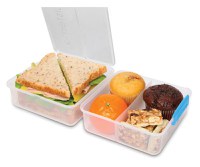 Set 2 cutii alimente din plastic colorat Sistema Lunch Cube To Go 1.4L - 1