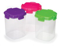 Set 3 cutii alimente plastic colorat Sistema Knick Knack To Go 138 ml - 1