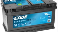 EXIDE EFB START STOP 12V 75Ah 730A - Borna Normala (dreapta +)