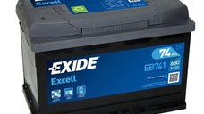 EXIDE EXCELL 12V 74Ah 680A - Borna Inversa (stanga +)