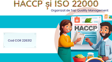 Curs online Manager în domeniul siguranţei alimentare HACCP și ISO 220