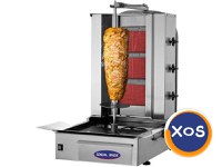 Aparat kebab, Grill kebab cu 3 arzatoare, Ideal Inox, GPL - 3