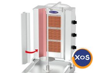 Aparat kebab, Grill kebab cu 3 arzatoare, Ideal Inox, GPL - 1