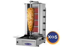 Aparat kebab / Grill kebab cu 4 arzatoare, motor jos CLR.KLG151 - 1