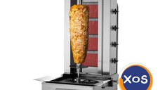 Aparat kebab / Grill kebab cu 4 arzatoare, motor jos CLR.KLG151