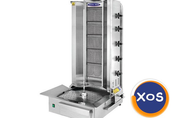 Aparat shaorma cu 5 arzatoare, Ideal Inox, motor jos, GPL