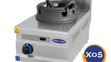 Aragaz cu un foc tip wok, Ideal Inox, suport vesela din fonta