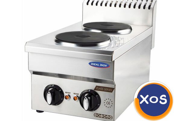 Aragaz electric profesionala, Ideal Inox, 2 ochiuri, Linia Eco