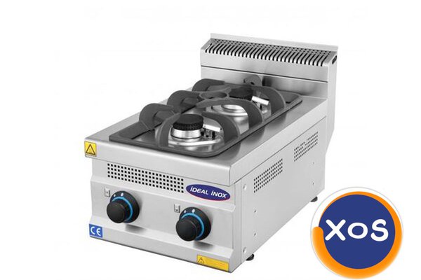 Aragaz profesional 2 focuri, Ideal Inox, gaz natural, Linia 630