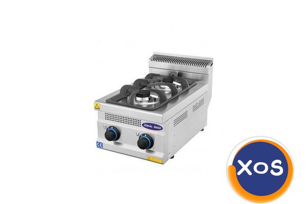 Aragaz profesional 2 focuri, Ideal Inox, GPL, Linia 630