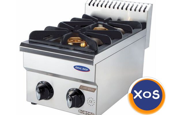 Aragaz profesional 2 ochiuri, Ideal Inox, 300x500x250, Gaz Natural,