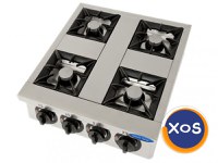Aragaz profesional de banc cu 4 focuri, Ideal Inox, Gaz Natural - 1