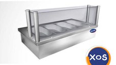 Bain Marie de banc, capacitate 4 buc GN 1/2 , Ideal Inox 00063215,