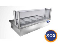 Bain Marie de banc, capacitate 4 buc GN 1/2 , Ideal Inox 00063215, - 1