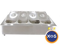 Bain Marie de banc, Ideal Inox, 4 bucxGN 1/2 - 1