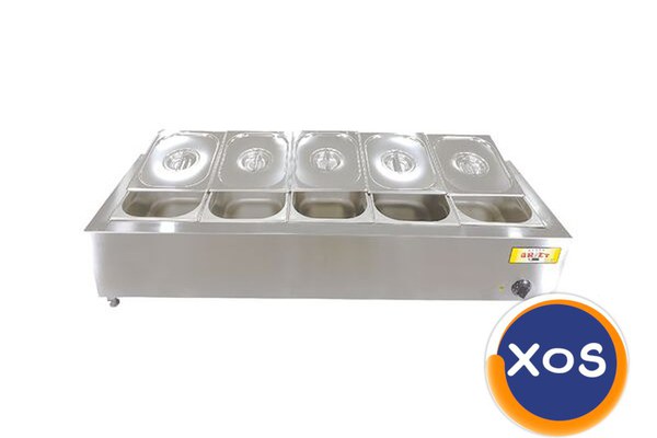 Bain Marie de banc, Ideal Inox, 5 bucxGN 1/2