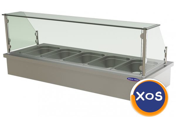 Bain Marie de banc, Ideal inox, capacitate 5 buc GN 1/2