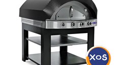 Cuptor profesional pizza pe gaz, Ideal Inox, 6 pizza x 25 cm , 4 pizza