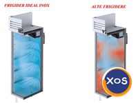 Frigider profesional inox cu 1 usa din sticla, Ideal Inox, 520 l, - 2