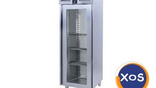 Frigider profesional inox cu 1 usa din sticla, Ideal Inox, 520 l,