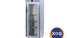 Frigider profesional inox cu 1 usa din sticla, Ideal Inox, 610 l, 700x