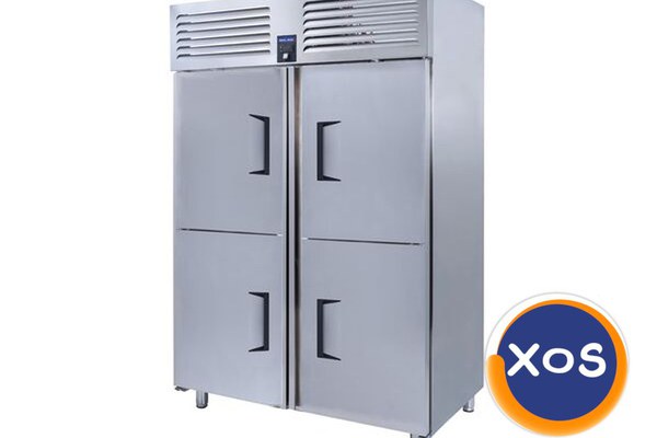 Frigider profesional inox cu 2 compartimente si 4 usi, 1340 l, Ideal I