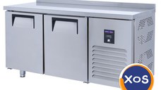 Frigider profesional tip masa din inox cu 2 usi, 1500x600x850