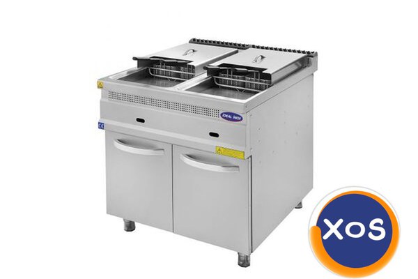 Friteuza profesionala, Ideal Inox, 15+ 15 l, GPL, Linia 700