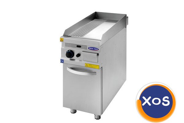 Gratar cu placa neteda si striata, Ideal Inox, GPL, Linia 930