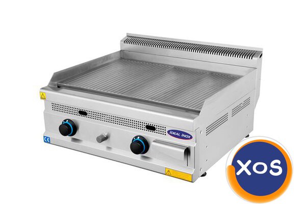 Gratar cu suprafata striata, Ideal Inox, GPL, Linia 700
