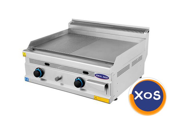 Gratar cu suprafata striata si neteda, Ideal Inox, GPL, Linia 700