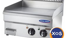 Gratar electric 1/2 neted, 1/2 striat, Ideal Inox, 500x500x250,Linia