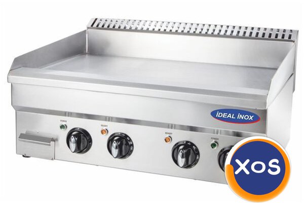 Gratar electric 1/2 neted, 1/2 striat, Ideal Inox, 700x500x250, Linia