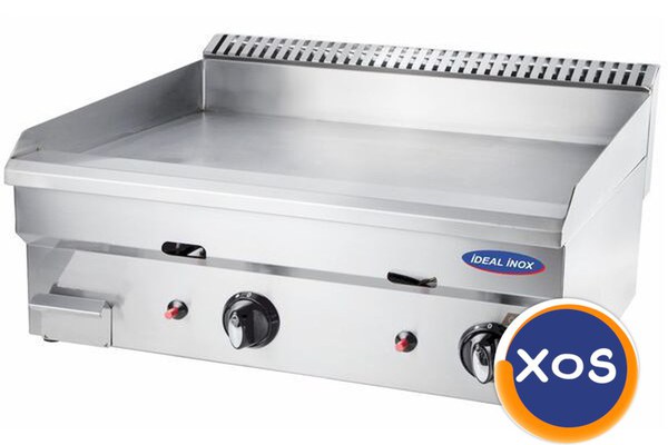 Gratar gaz 1/2 neted, 1/2 striat, Ideal Inox, 700x500x250, Linia Eco